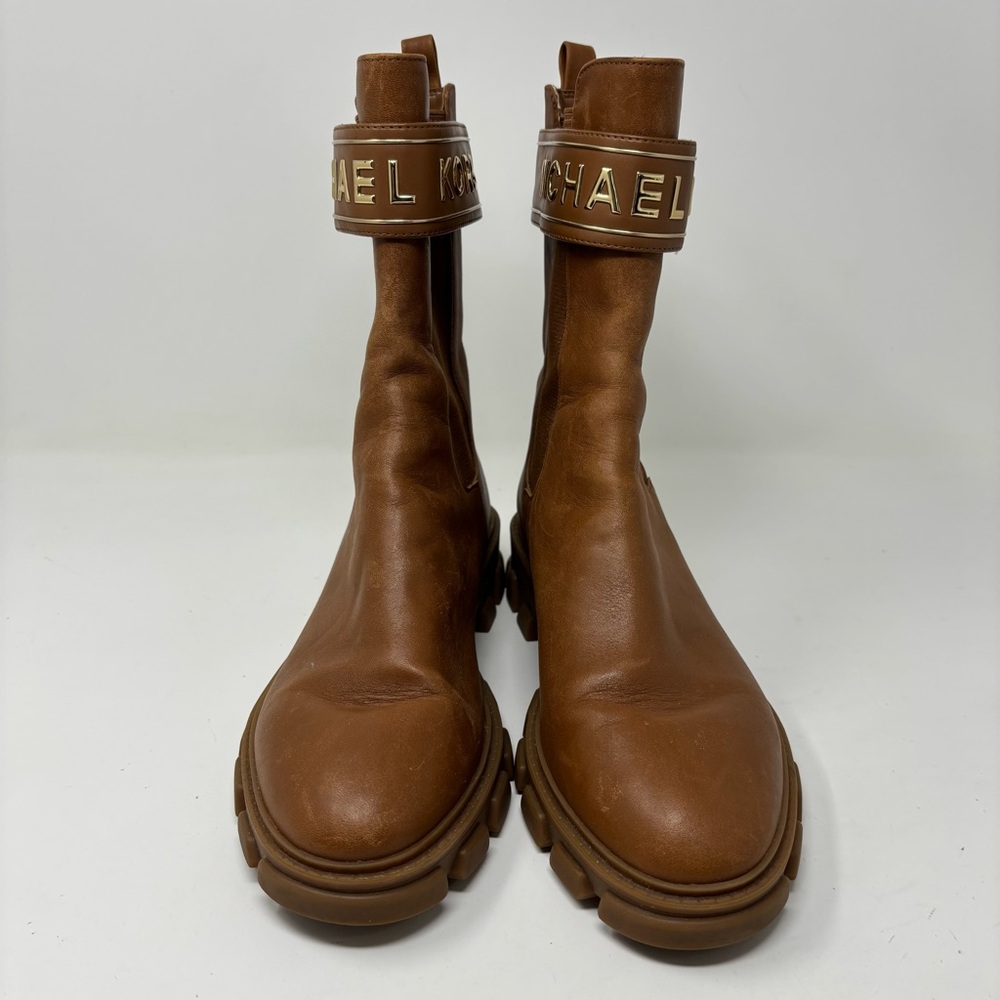 Michael Kors Ridley Strap Chelsea Leather Boots Size 8 - Picture 7 of 16